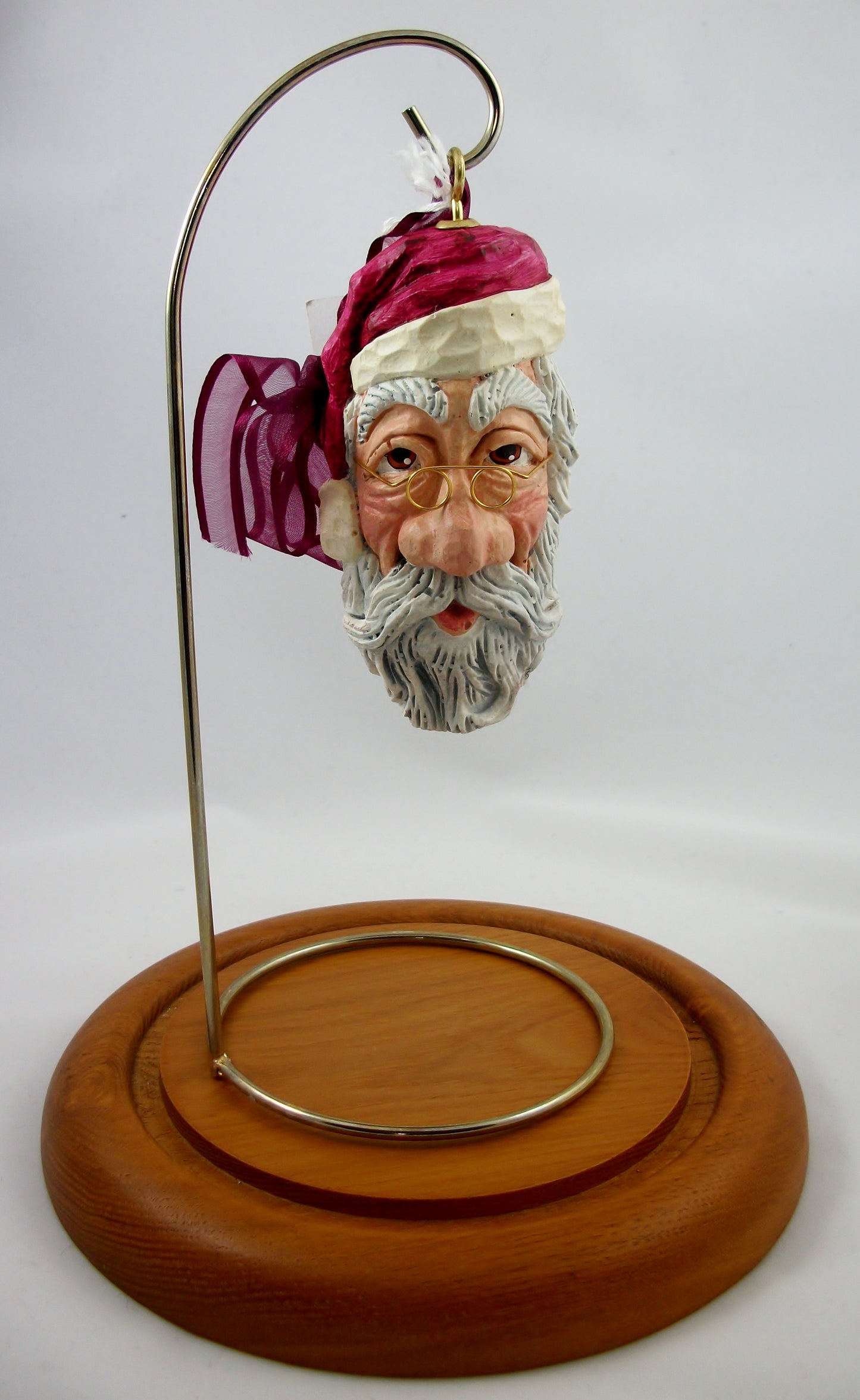 Made-to-order Wooden Santa Ornaments Style A, B, and C