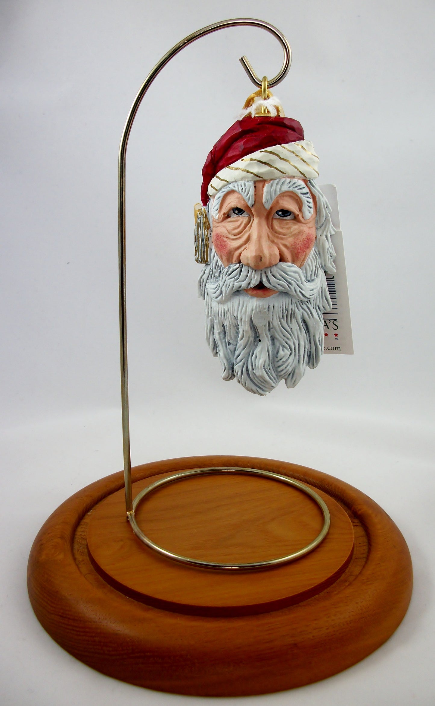Made-to-order Wooden Santa Ornaments Style A, B, and C