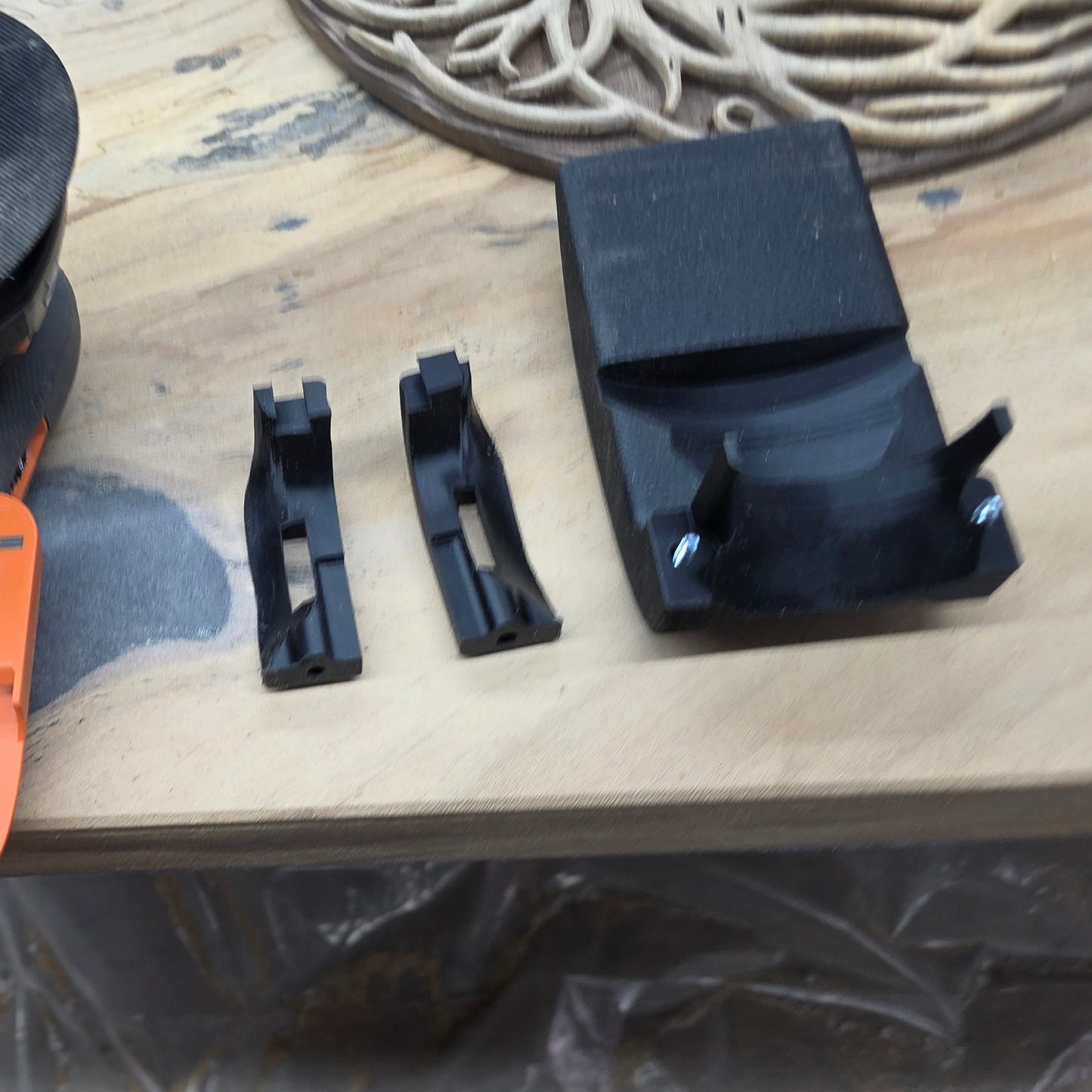 Guide Adapter Compatible with RIDGID 18V SubCompact Brushless Random Orbit Sander Model # R870651B Sander Only – Adjustable Edge Guide & Corner Sanding – Easy Install Accessory - Made in USA!