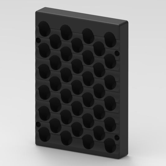 ER11 Collet Holder Wall Mount Rack – Holds 39 ER11 Collets – 3D Printed PLA Workshop Organizer for CNC Spindle & Router Tooling – Black