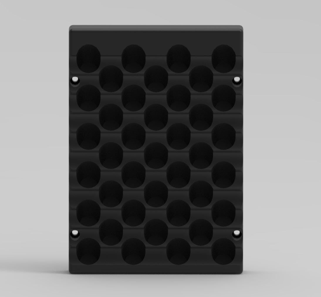 ER11 Collet Holder Wall Mount Rack – Holds 39 ER11 Collets – 3D Printed PLA Workshop Organizer for CNC Spindle & Router Tooling – Black