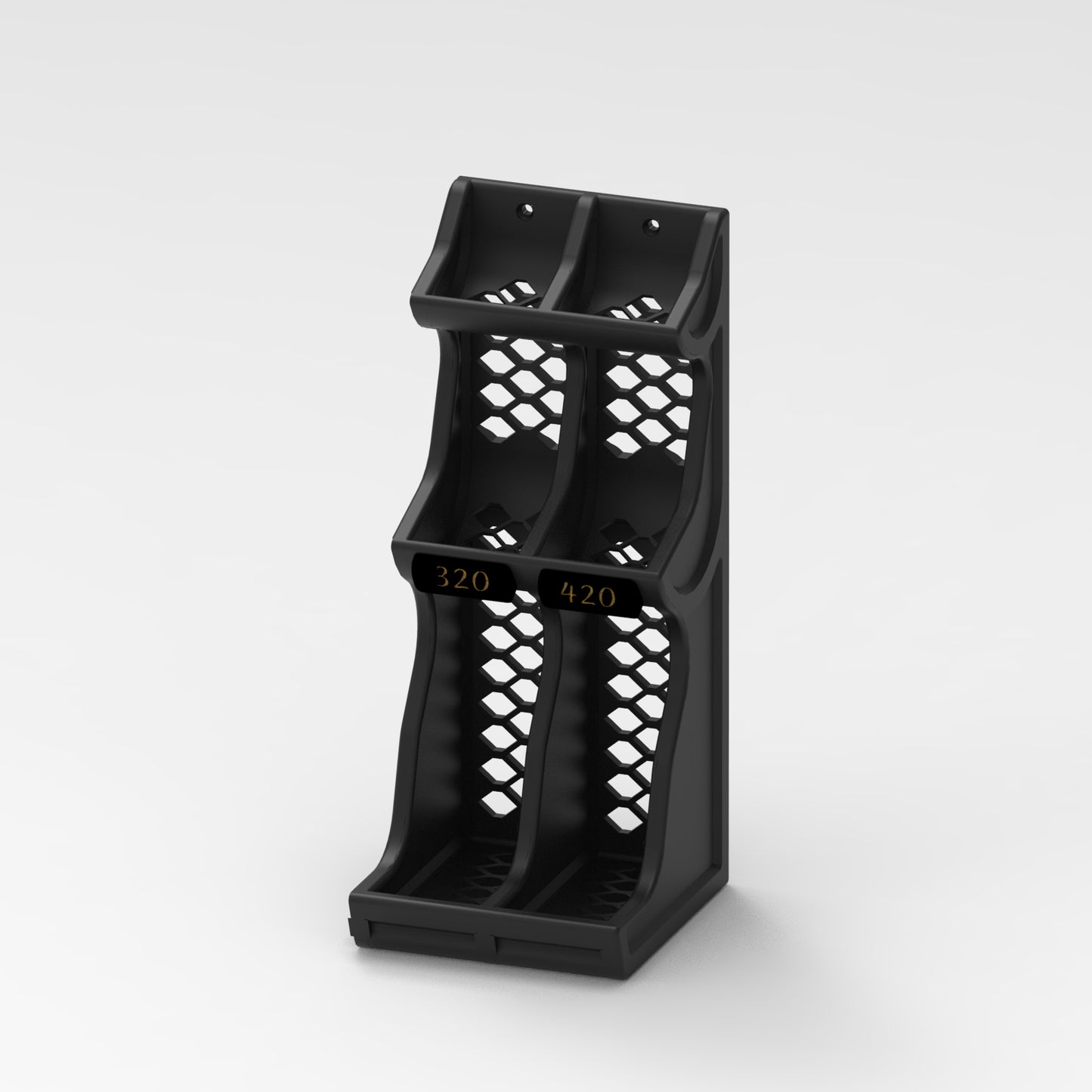Modular 3D Printed PLA Sandpaper Holder/Organizer with Snap-In Grit Labels