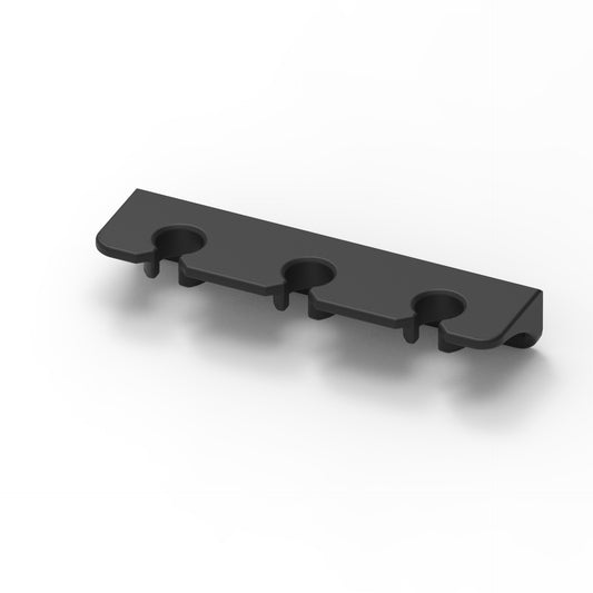 3D Printed ASA Turning Gouge Wall Hanger | 3-Slot Woodturning Tool Rack | Wall Mount Holder | Lathe Chisel Organizer for 1-1/32" dia Ferrules - Made in USA!